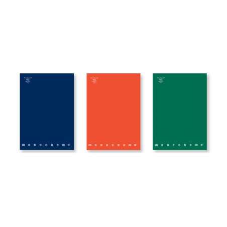 Pigna Monocromo quaderno per scrivere A4 96 fogli Blu, Verde, Arancione