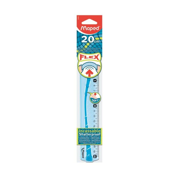 Maped 244020 righello 20 cm Plastica Trasparente