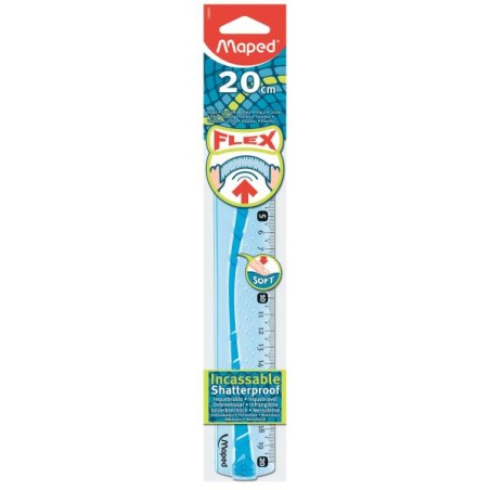 Maped 244020 righello 20 cm Plastica Trasparente