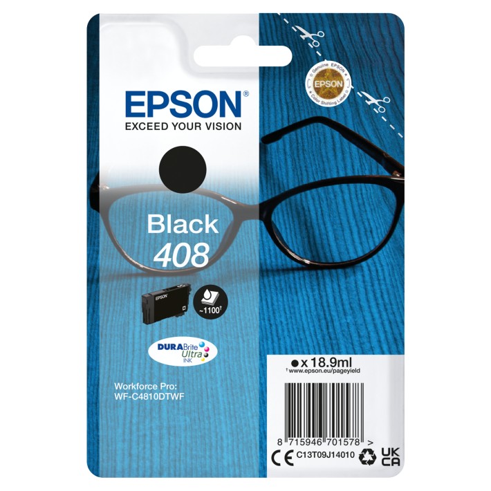Epson Inchiostro nero singolo DURABrite Ultra Occhiali 408