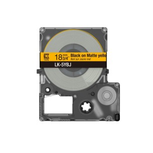 Epson Matte Tape – Yellow/Black 12mm(8m) – LK-4YBJ