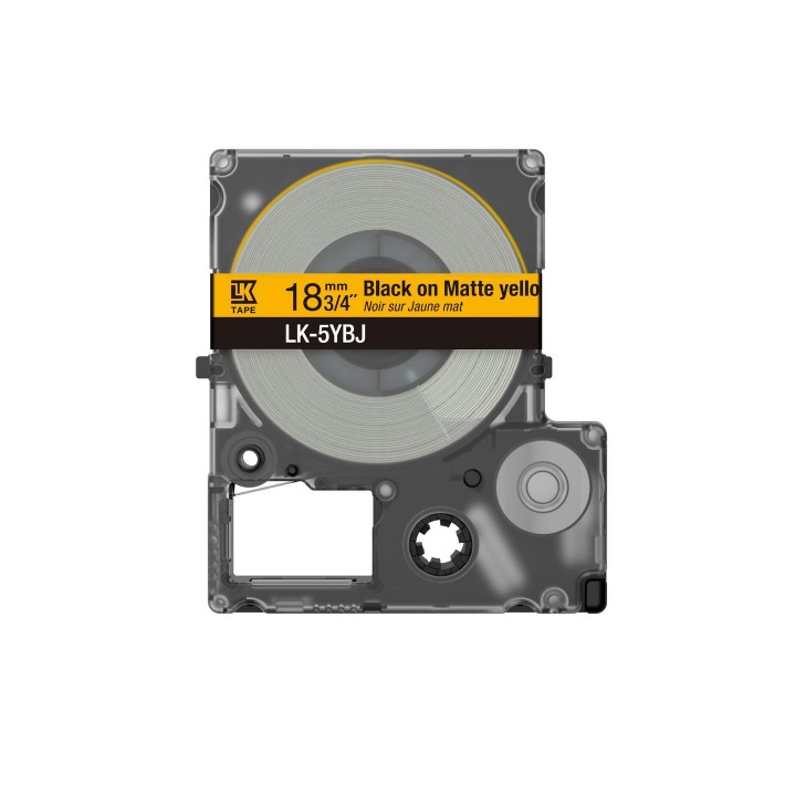 Epson Matte Tape – Yellow/Black 12mm(8m) – LK-4YBJ