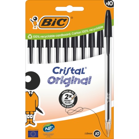 BIC 516353 penna a sfera Nero Medio 10 pz