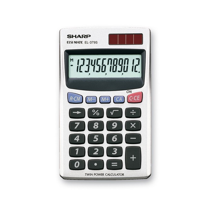 Sharp EL-379SB calcolatrice Tasca Calcolatrice di base Bianco