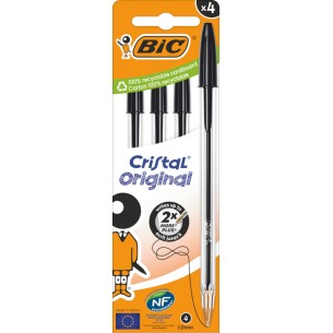 BIC 516335 penna a sfera Nero Medio 4 pz