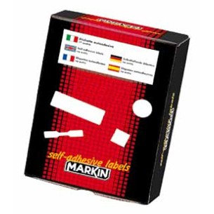 Markin X11046 etichetta autoadesiva Rettangolo con angoli arrotondati Permanente Bianco 60 pz