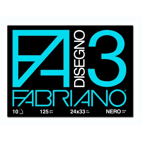Fabriano Album F3 10 Fogli Nero 24x33 cm