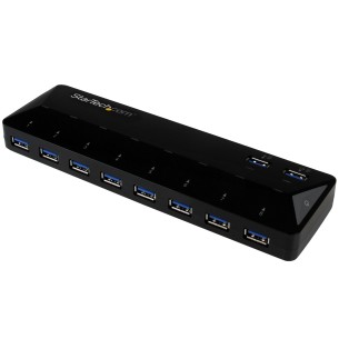 StarTech.com Hub USB 3.0 (5Gbps) a 10 Porte di Ricarica e Sincronizzazione - 2 Porte x 1,5 Amp