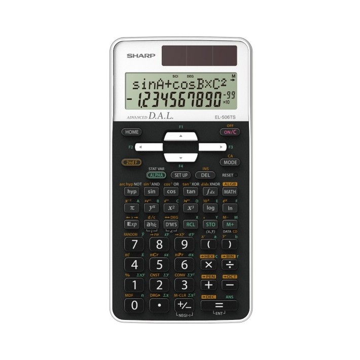 Sharp EL506TSBWH calcolatrice Tasca Calcolatrice scientifica Nero, Bianco