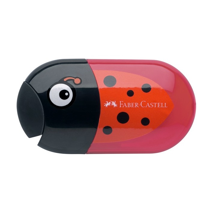 Faber-Castell 183526 temperino Temperamatite manuale Nero, Rosso