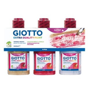 Giotto 542500 colore a tempera 250 ml Bottiglia Oro, Rosso, Argento