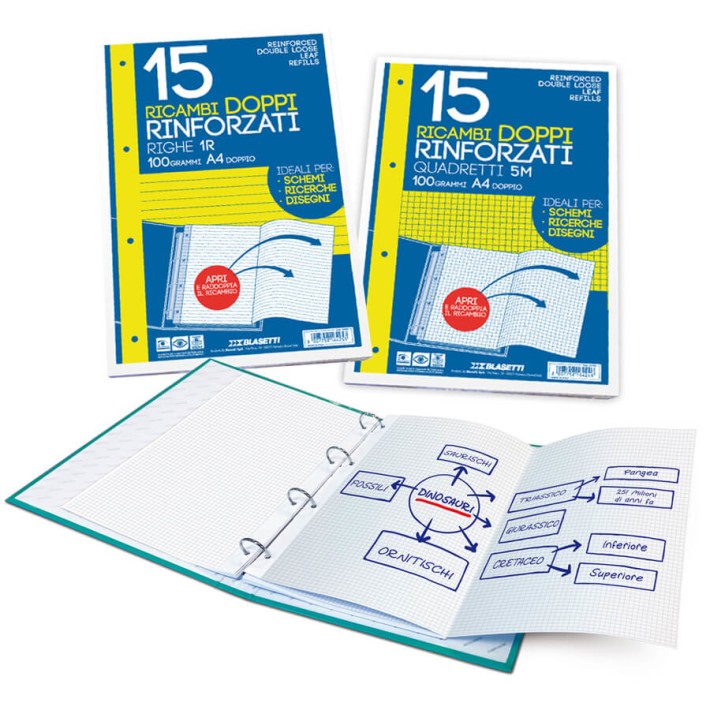 Blasetti 6423 ricambi per quaderni 210 x 297 mm (A4) 15 fogli