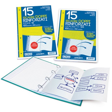 Blasetti 6423 ricambi per quaderni 210 x 297 mm (A4) 15 fogli