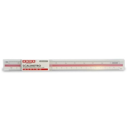 ARDA 110 righello Righello a scala 300 mm Plastica Rosso, Bianco 1 pz
