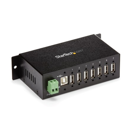 StarTech.com Hub USB 2.0 a 7 porte - Hub USB-A industriale in metallo con protezione ESD e dalle sovratensioni da 350W -