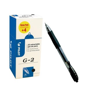 Pilot G-2 VALUE PACK Penna in gel retrattile Medio Nero 20 pz