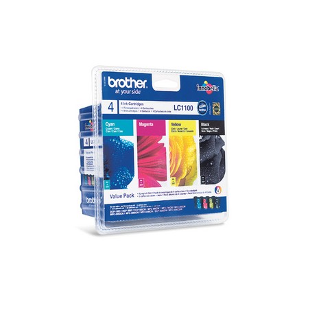 Brother LC1100VALBPRF cartuccia d'inchiostro 4 pz Originale Resa standard Nero, Ciano, Magenta, Giallo