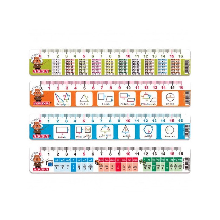 ARDA 28917MBAR righello Righello da scrivania 160 mm Colori assortiti