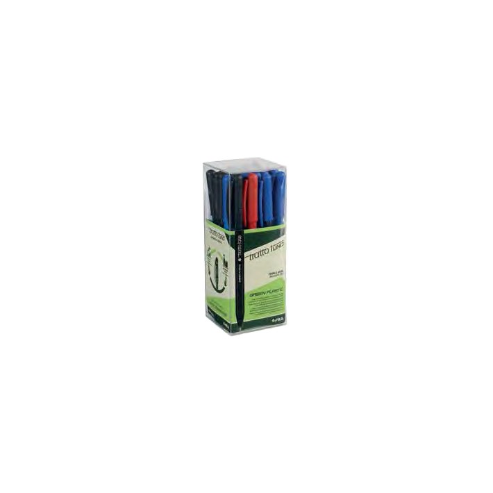 Tratto 1 Nero, Blu, Rosso Penna a sfera Vivido 24 pz