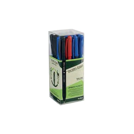 Tratto 1 Nero, Blu, Rosso Penna a sfera Vivido 24 pz