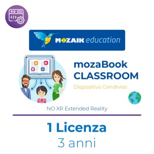 Mozaik MozaBook CLASSROOM – Licenza per Dispositivo Windows Condiviso - Abb 3 Anni –  NO XR Extended Reality - Multilingue