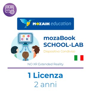 Mozaik mozaBook SCHOOL-LAB - Lic Studente per 1 Disp Win Condiviso in Laboratorio - Abb 2 Anni – NO XR Extended Reality - Ita