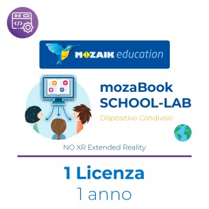 Mozaik mozaBook SCHOOL-LAB - Lic Studente per 1 Disp Win Condiviso in Laboratorio - 1 Anno – NO XR Extended Reality - Multiling