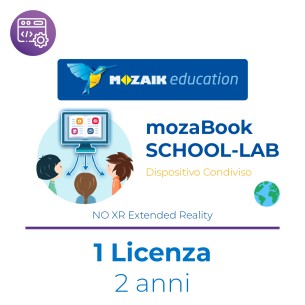 Mozaik mozaBook SCHOOL-LAB - Lic Studente per 1 Disp Win Condiviso in Laboratorio - 2 Anni – NO XR Extended Reality - Multiling