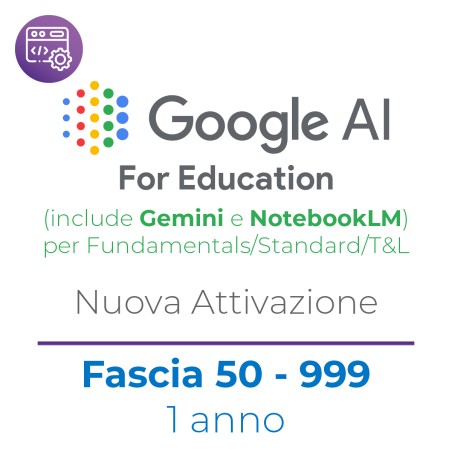 Google AI Pro for Education (include Gemini e NotebookLM) - NEW - Fascia 50 - 999