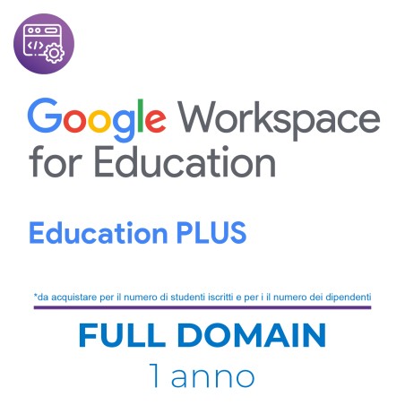 Education Plus New 1 Anno (FULL DOMAIN) da acquistare per il numero di studenti iscritti e dei dipendenti