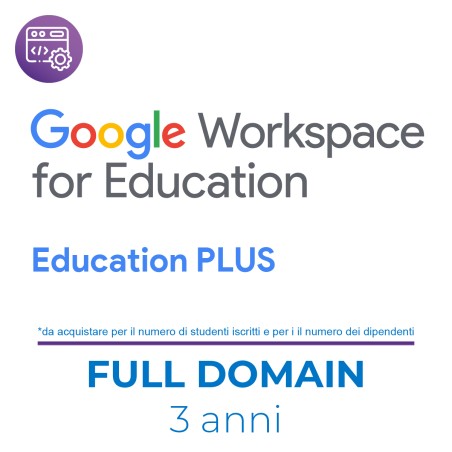 C2106917 - Education Plus New 3 Anni (FULL DOMAIN) da acquistare per il numero di studenti iscritti e dipendenti