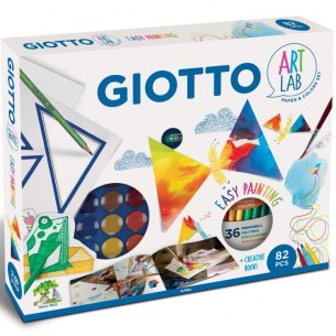 F.I.L.A. Art Lab Magic Triangle Giotto - Contiene: 1 Album Kids A4 Da 200G Carta Bianca Di Qualita' 1 Scatola Di Acquerelli
