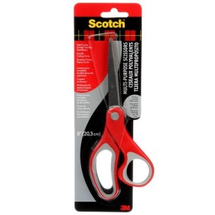 Scotch 1428 forbici da cancelleria Universale Taglio a zig zag Grigio, Rosso, Acciaio inox