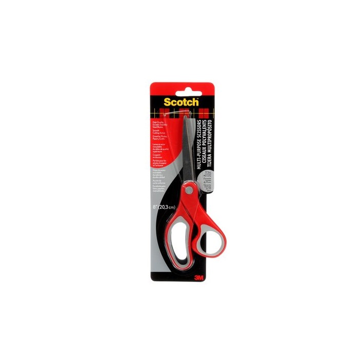 Scotch 1428 forbici da cancelleria Universale Taglio a zig zag Grigio, Rosso, Acciaio inox