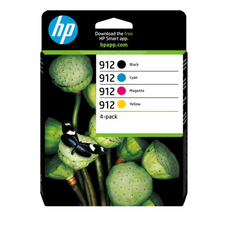 HP Confezione da 4 cartucce di inchiostro nero, ciano, magenta, giallo originali 912