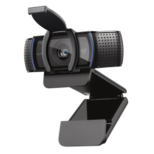 Logitech C920S HD Pro Webcam, Videochiamata Full HD 1080p/30fps, Audio Stereo ‎Chiaro, ‎Correzione Luce HD, Privacy Shutter, Per