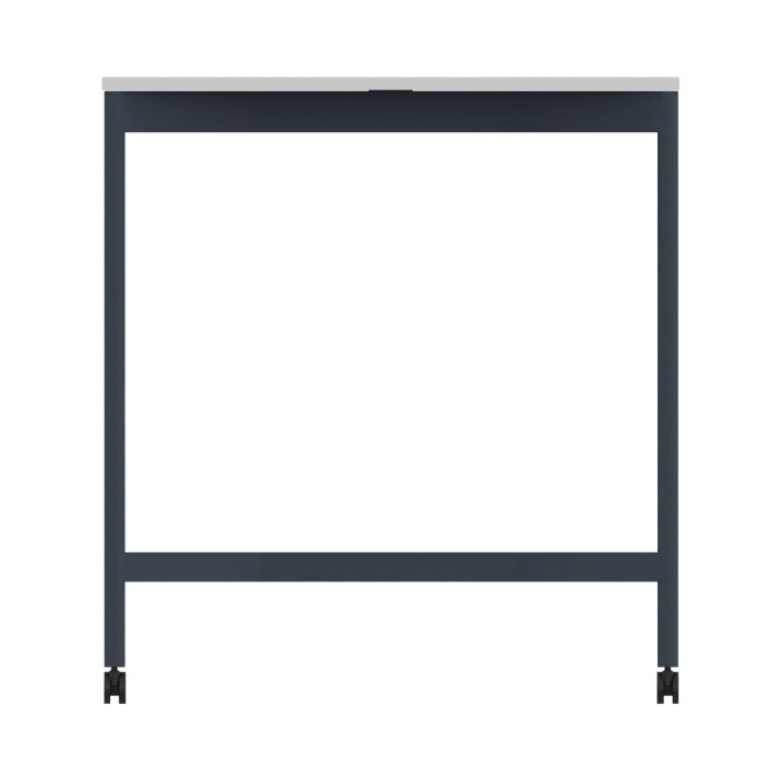 Tavolo Tiglio Stile in Melaminico con Ruote - Dimensioni 183,9 x 97,8 x 107,2 cm - Colore Piano Bianco - Colore Struttura Blu