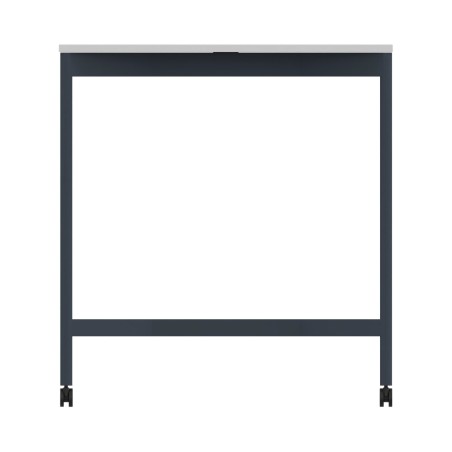 Tavolo Tiglio Stile in Melaminico con Ruote - Dimensioni 183,9 x 97,8 x 107,2 cm - Colore Piano Bianco - Colore Struttura Blu