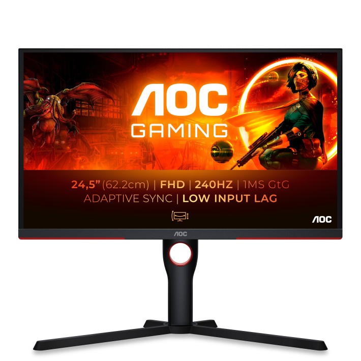AOC G3 25G3Z/69 Monitor PC 62,2 cm (24.5") 1920 x 1080 Pixel Nero, Rosso