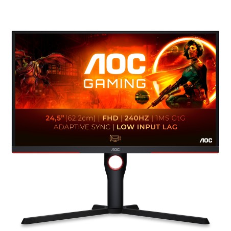 AOC G3 25G3Z/69 Monitor PC 62,2 cm (24.5") 1920 x 1080 Pixel Nero, Rosso