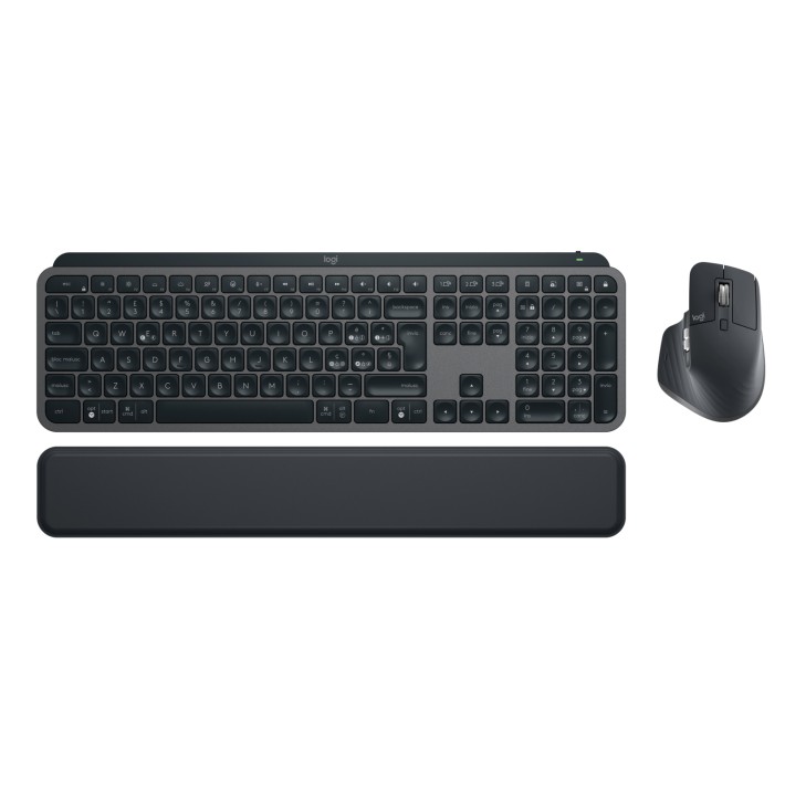 Logitech MX Keys Combo for Business | Gen 2, Tastiera e Mouse Wireless Full Size, con Poggiapolsi, Bluetooth , Logi Bolt, Clic