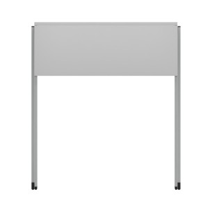 Tavolo Pino R in Melaminico con Ruote - Dimensioni 50 x 70 x 76 cm (M6) - Colore Piano Bianco - Colore Struttura Grigio 2