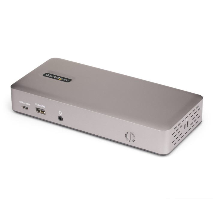 StarTech.com Docking Station USB4 per Tre Monitor, Dock USB-C Multi Display HDMI/DisplayPort 4K 60Hz, Ricarica Laptop 100W,