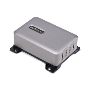 StarTech.com Caricatore USB-C a 4 porte multidispositivo, 240W totali, porta singola 140W EPR, PD 3.1, porte con blocco a vite,