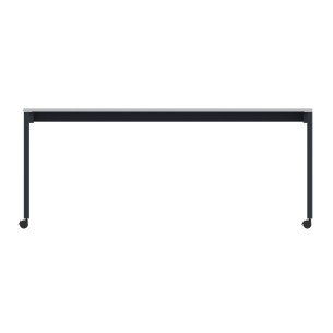 Tavolo Tiglio Stile in Melaminico con Ruote - Dimensioni 183,9 x 67,8 x 76,2 cm - Colore Piano Bianco - Colore Struttura Blu 2