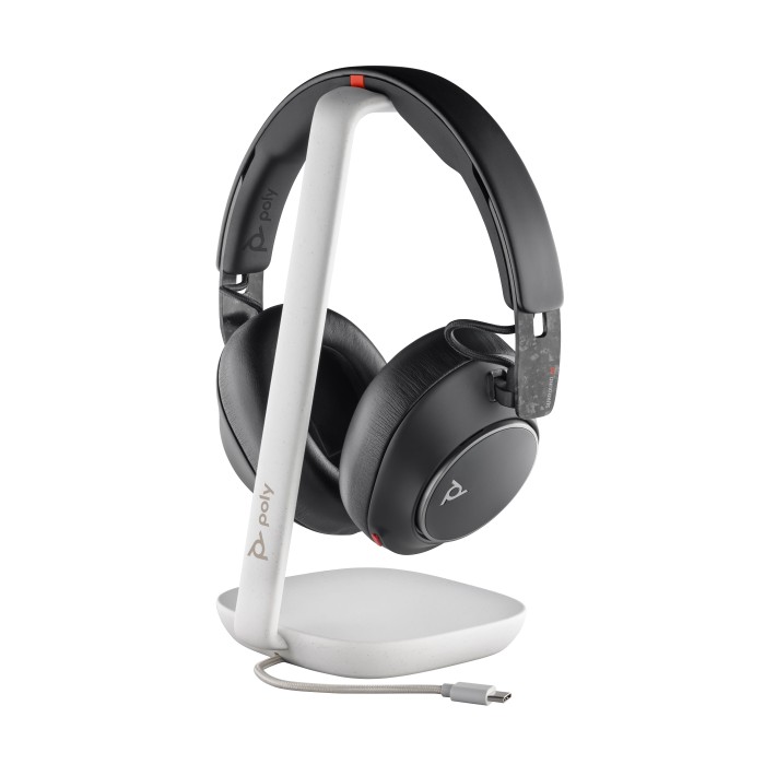 HP Poly Cuffie Poly Voyager Surround 85 UC USB-C + adattatore USB-C/A + supporto per ricarica