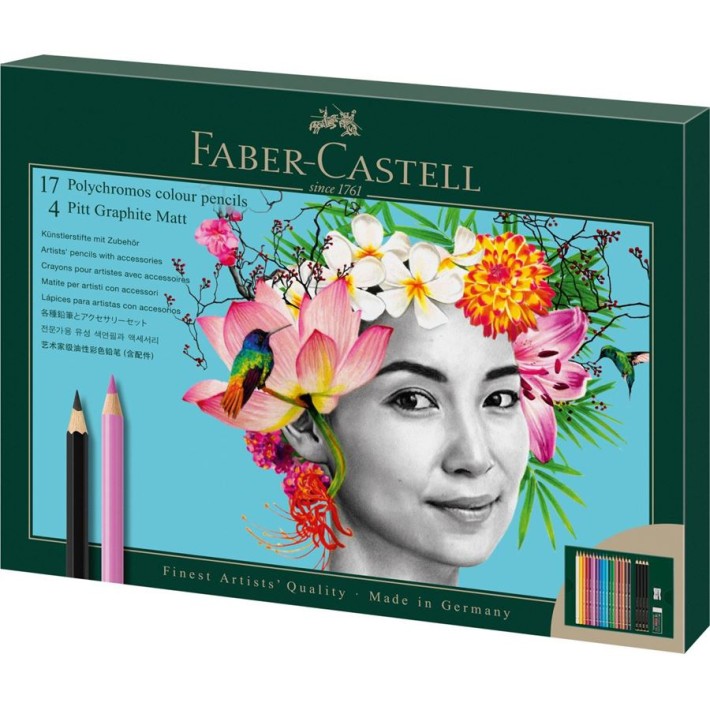 Faber-Castell Polychromos & Pitt Graphite Matt Set Multicolore 21 pz