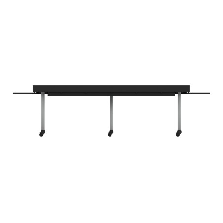 Tavolo Creo L per Robotica in Melaminico con Ruote e Spondine Rimovibili - Dimensioni 244 x 122 x 76,3 cm - Colore Piano Nero