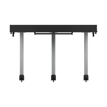 Tavolo Creo L per Robotica in Melaminico con Ruote e Spondine Rimovibili - Dimensioni 244 x 122 x 76,3 cm - Colore Piano Nero