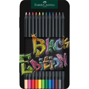 Faber-Castell 116413 pastello colorato Beige, Nero, Blu, Marrone, Verde, Grigio, Azzurro, Verde chiaro, Arancione, Rosa, Rosso,